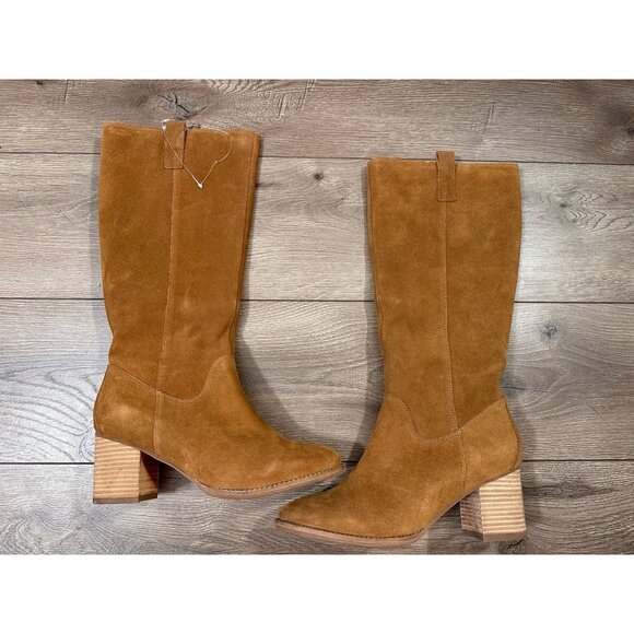 Aqua College Natalya Waterproof Boots Color Camel Suede Size 11M Style B6846 235 - Picture 2 of 14